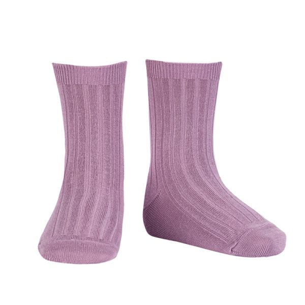 CÓNDOR Rebrované ponožky 675 ametyst fialkové Ribbed socks pink 2016 | Welcomebaby.sk