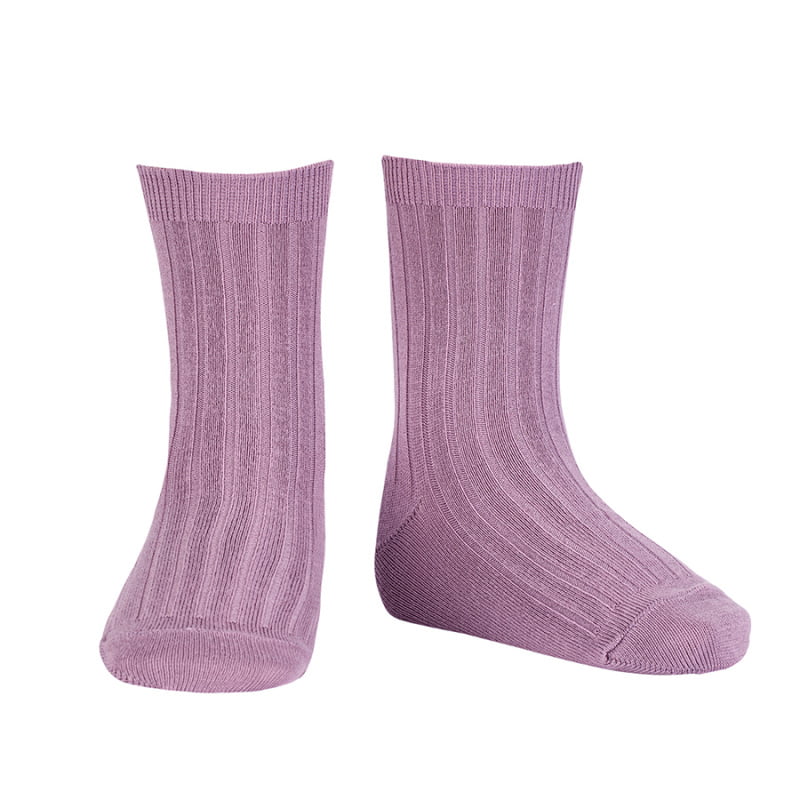 CÓNDOR Rebrované ponožky ametyst fialkové Ribbed socks pink 2016 | Welcomebaby.sk