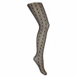 CÓNDOR Vzorované ceremonia silonky s kvetmi a bodkami čierne Ceremony silk pantyhose black 4502 | Welcomebaby.sk