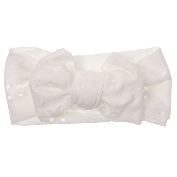 W BABY Vyšívaná čelenka biela baby Embroidered headband white | Welcomebaby.sk