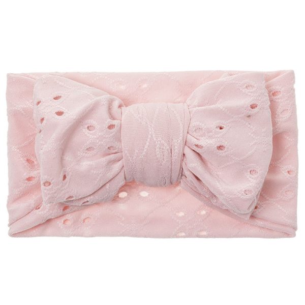 W BABY Vyšívaná čelenka ružová pre bábätká Embroidered headband pink | Welcomebaby.sk