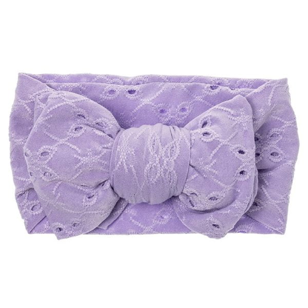 W BABY Vyšívaná čelenka fialová pre bábätká Embroidered headband purple | Welcomebaby.sk