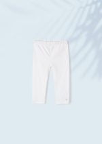 MAYORAL Krátke biele legíny Short leggings white 723 | Welcomebaby.sk