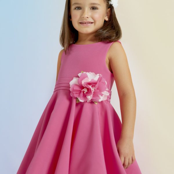Abel & Lula Točivé šaty ružové v páse s kvetom Dress pink 5049 | Welcomebaby.sk