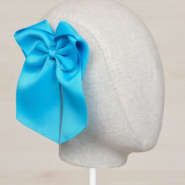 ABEL & LULA Mašľa do vlasov modrá Bow hair blue 5434 | Welcomebaby.sk