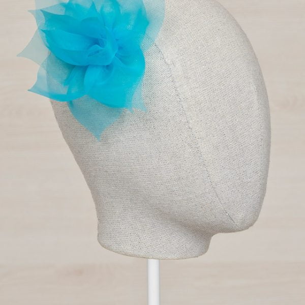 ABEL & LULA Kvet modrý do vlasov tylový Organza flower blue 5435 | Welcomebaby.sk