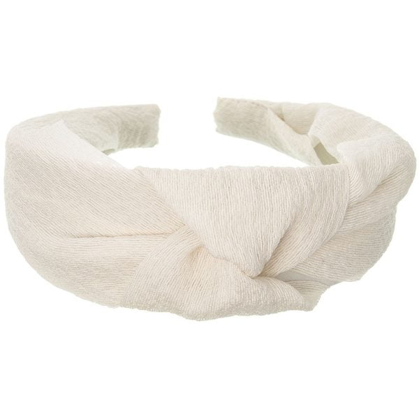 SIENA Čelenka s uzlom krémová Handmade chiffon knotted hairband cream | Welcomebaby.sk