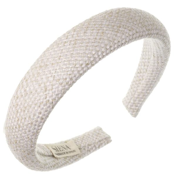 SIENA Tkaná čelenka biela Woven cotton padded hairband white 200106025 | Welcomebaby.sk