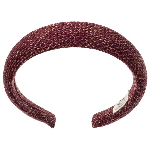 SIENA Tkaná čelenka bordová Woven cotton padded hairband burgundi 200106025 | Welcomebaby.sk