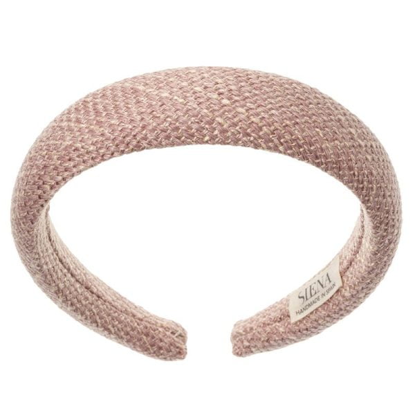 SIENA Tkaná čelenka ružová Woven cotton padded hairband light pink 200106025 | Welcomebaby.sk