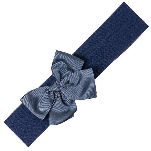 Čelenka petrolejová modrá so saténovou mašľou Headband with hairbow petrol blue 265107430 | Welcomebaby.sk