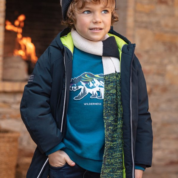 MAYORAL Chlapčenská bunda tmavomodrá Boy Parka jacket deep blue 4442 | Welcomebaby.sk
