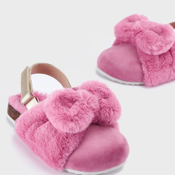 MAYORAL Dievčenské chlpaté papuče s mašľou Girl bow slippers 44406 | Welcomebaby.sk