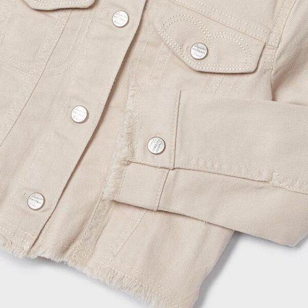 MAYORAL Dievčenská rifľová bunda béžová Jean jacket beige 3439 | Welcomebaby.sk
