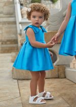 ABEL & LULA Spoločenské šaty modré na ramenách s mašľami Dress baby blue 5020 | Welcomebaby.sk