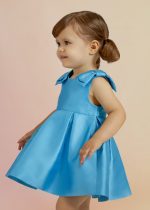 ABEL & LULA Spoločenské šaty modré na ramenách s mašľami Dress baby blue 5020 | Welcomebaby.sk