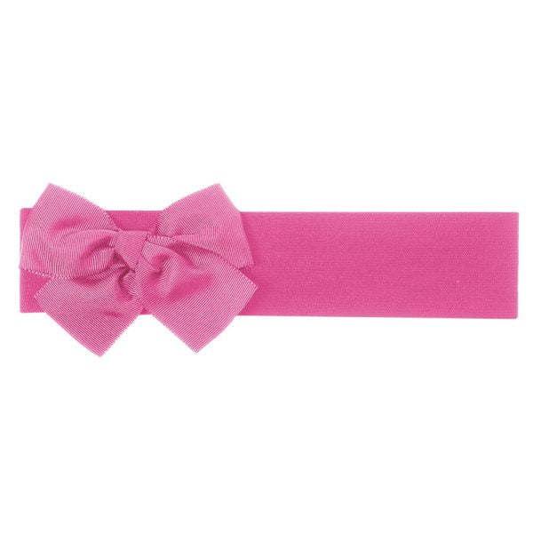 Čelenka fuchsia ružová so saténovou mašľou Headband with hairbow 265107430 | Welcomebaby.sk