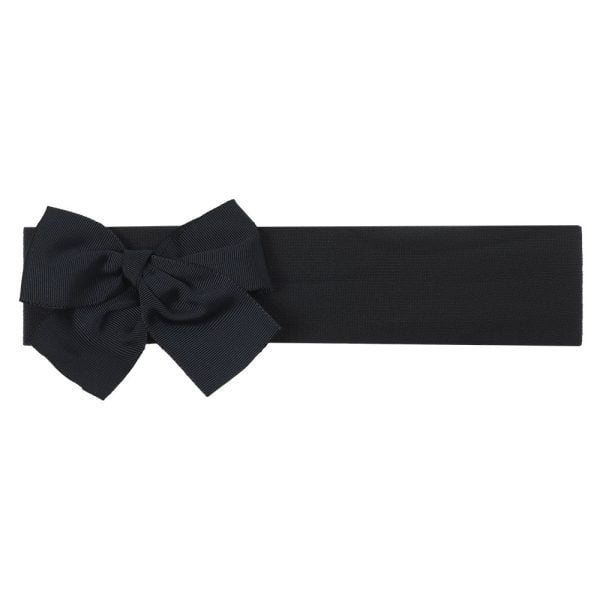 Čelenka čierna so saténovou mašľou Headband with hairbow black 265107430 | Welcomebaby.sk