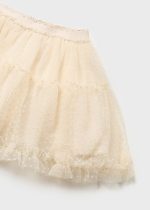 MAYORAL Dievčenská tylová sukňa s bodkami krémová Tulle skirt chickpea 2967 | Welcomebaby.sk