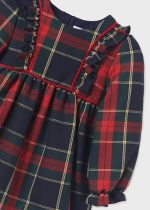 ABEL & LULA Kárované šaty modré s dlhým rukávom pre bäbätká Plaid dress navy 5512 | Welcomebaby.sk