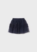 ABEL & LULA Dievčenská tylová sukňa s trblietkami tmavomodrá Tulle glitter skirt navy 5519 | Welcomebaby.sk