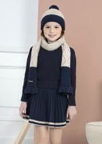 ABEL & LULA Dievčenský pletený sukňový set so svetríkom tmavomodrý Tricot skirt navy 5552 | Welcomebaby.sk