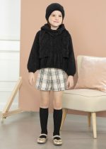 ABEL & LULA Dievčenské rebrované podkolienky s trblietkami čierne Lurex knee high socks black 5972 | Welcomebaby.sk