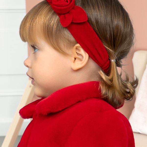 ABEL & LULA Dievčenská čelenka s ružičkami červená Headband red 5984 | Welcomebaby.sk