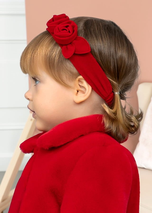 ABEL & LULA Dievčenská čelenka s ružičkami červená Headband red 5984 | Welcomebaby.sk