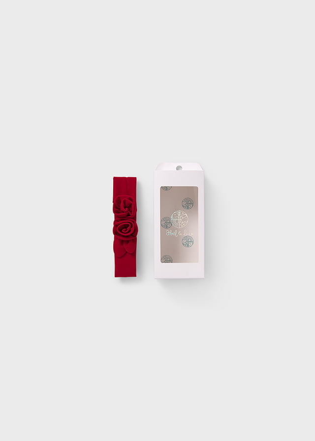 ABEL & LULA Dievčenská čelenka s ružičkami červená Headband red 5984 | Welcomebaby.sk