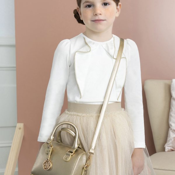 ABEL & LULA Dievčenská zlatá kabelka s príveskom Handle bag gold 5990 | Welcomebaby.sk