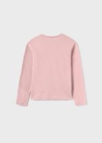 MAYORAL Dievčenské tričko s dlhým rukávom s potlačou ružové Long sleeve tshirt pink 7048 | Welcomebaby.sk