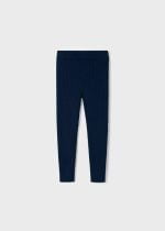 MAYORAL Dievčenské pletené tmavomodré rebrované legíny Ribbed leggings navy blue 10582 | Welcomebaby.sk