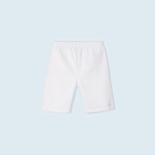 MAYORAL Dievčenské krátke legíny biele Cyclist pants white 610 | Welcomebaby.sk