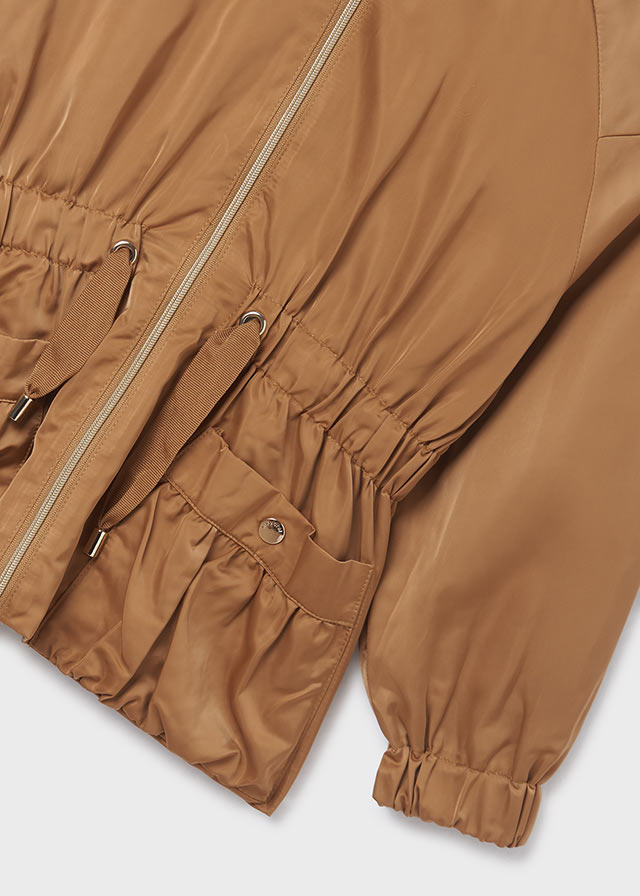 MAYORAL Prechodná bunda béžová s kapucňou Windbreaker jacket beige 6438 | Welcomebaby.sk