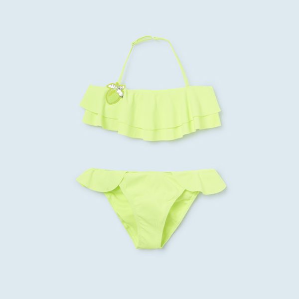 MAYORAL Dvojdielne plavky neon s volánom Bikini ruffle 6752 | Welcomebaby.sk