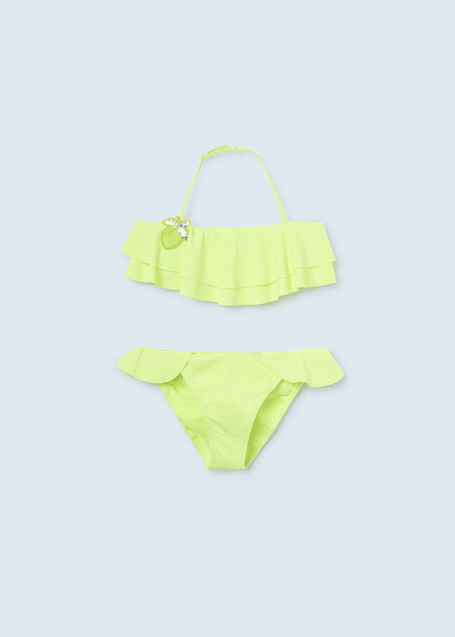 MAYORAL Dvojdielne plavky neon s volánom Bikini ruffle 6752 | Welcomebaby.sk