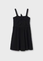 MAYORAL Šaty na ramienka s kvetom vpredu čierne Girl flower dress black 6984 | Welcomebaby.sk