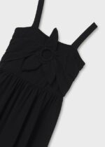 MAYORAL Šaty na ramienka s kvetom vpredu čierne Girl flower dress black 6984 | Welcomebaby.sk