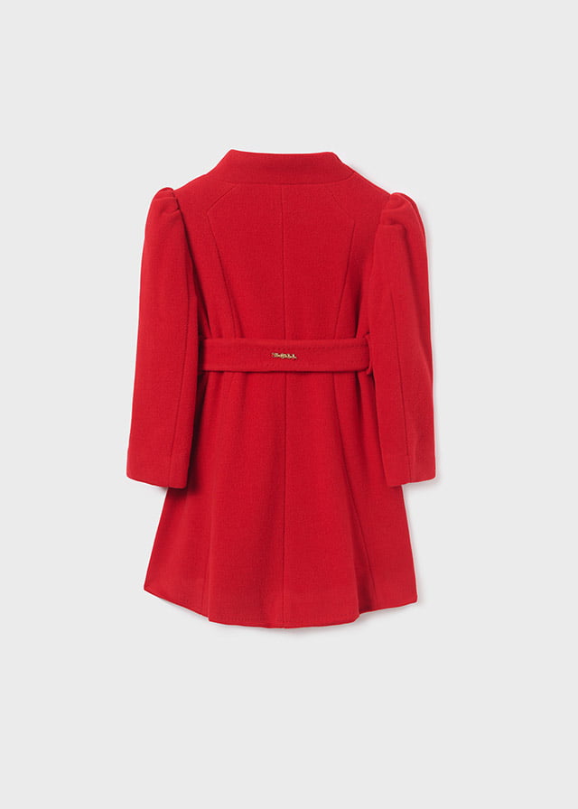 ABEL & LULA Dievčenský červený vlnený kabát Woolen coat red 5868 | Welcomebaby.sk