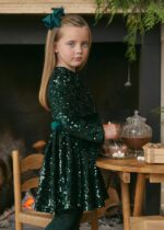 ABEL LULA Trblietavé šaty zelené Glitter dress green 5528 | Welcomebaby.sk