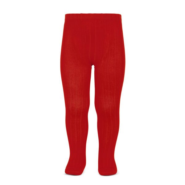 CÓNDOR Rebrované pančuchy 550 červené Basic Rib Tights red 2016 | Welcomebaby.sk