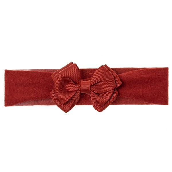 SIENA Elastická čelenka s dvojitou mašľou červená Headband bow red 211106505 | Welcomebaby.sk