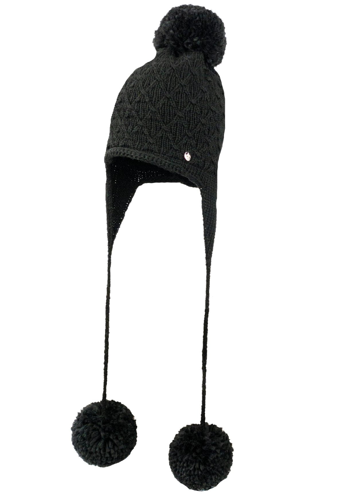 JAMIKS Čiapka s brnbolcami CARMINIA IV čierna Hat with pompom black JZG056 | Welcomebaby.sk