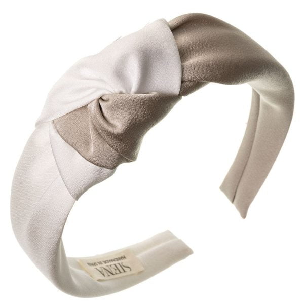 SIENA Čelenka s uzlom béžová Silky knotted headband beige 100100215 | Welcomebaby.sk