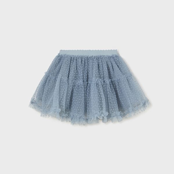 MAYORAL Dievčenská tylová sukňa s bodkami modrá Tulle skirt bluebell 2967 | Welcomebaby.sk