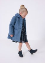 MAYORAL Kabát s umelou kožušinou modrý Teddy coat blue 4409 | Welcomebaby.sk