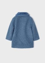 MAYORAL Kabát s umelou kožušinou modrý Teddy coat blue 4409 | Welcomebaby.sk