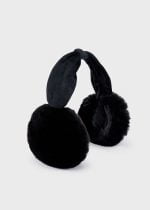 MAYORAL Kožušinová čelenka čierna chránič na uši Girl fur earmuffs 10609 | Welcomebaby.sk