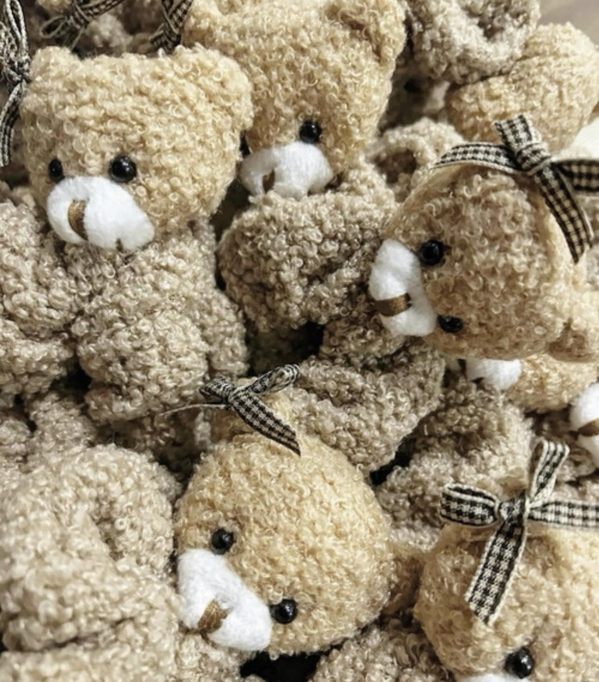 W BABY Puffy gumička s medveďom béžová Puff rubber band animals beige | Welcomebaby.sk